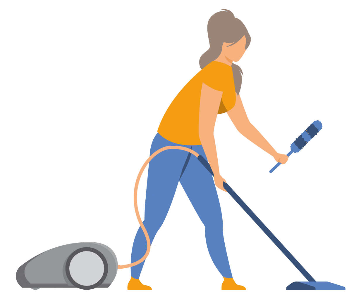 MMH SAP - Femme de ménage avec aspirateur