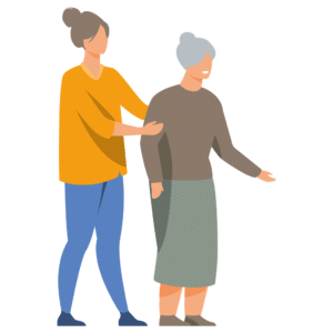 illustration aide aux personnes agées